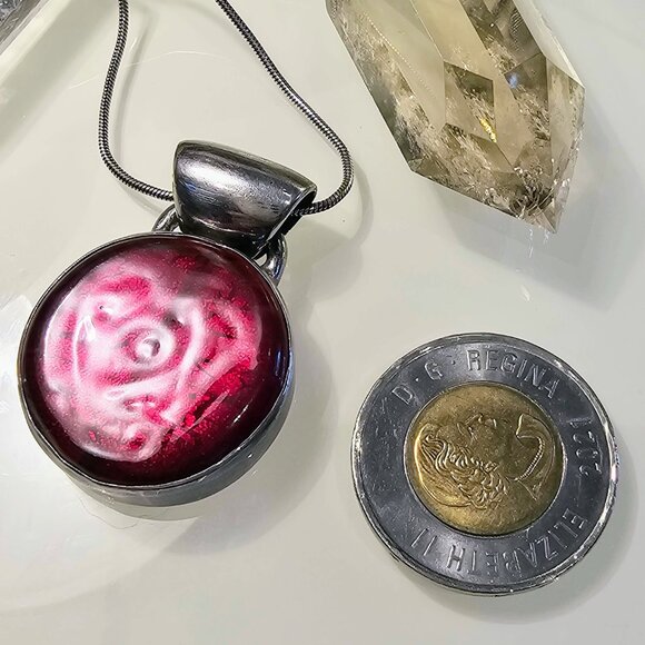 Luscious Vintage Ruby Red Murano Glass Pendant, Made in Venice - Picture 3 of 5